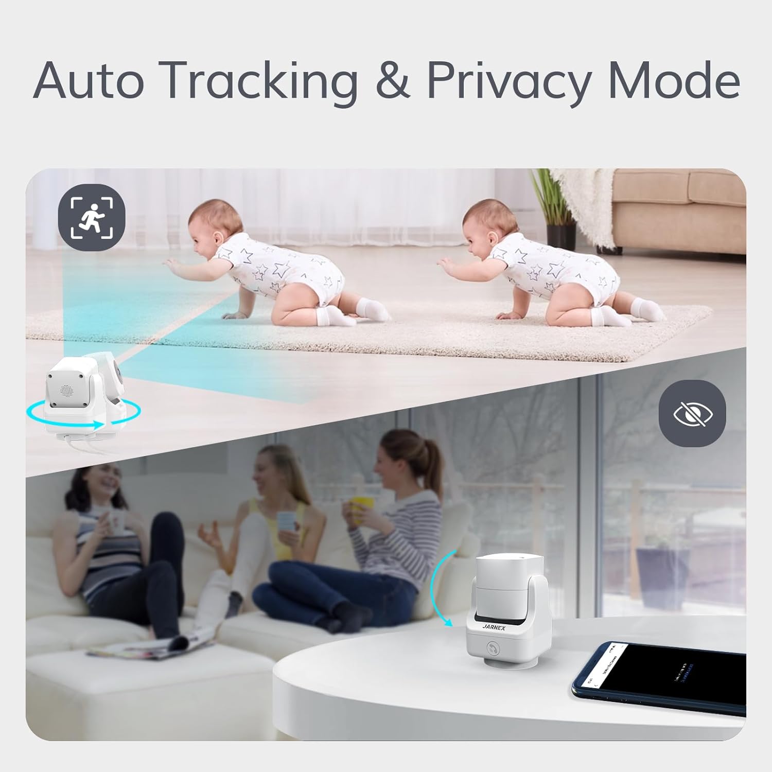 4MP Indoor Smart Home Security Camera, Baby/Pet Camera